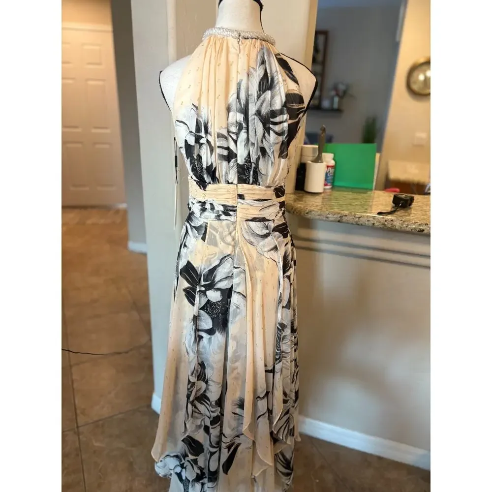 Calvin Klein Women's Halter Neck Gown with Draped Front & Beading 2 MSRP$259 - Picture 8 of 9